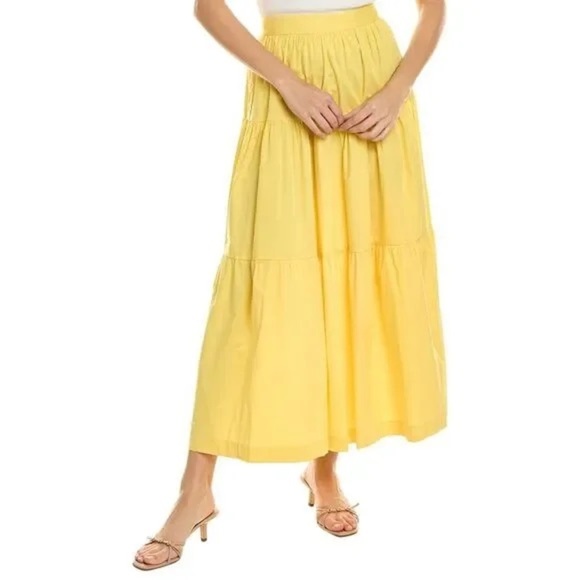 New STAUD Sea Skirt Yellow Size 4 - Picture 1 of 4